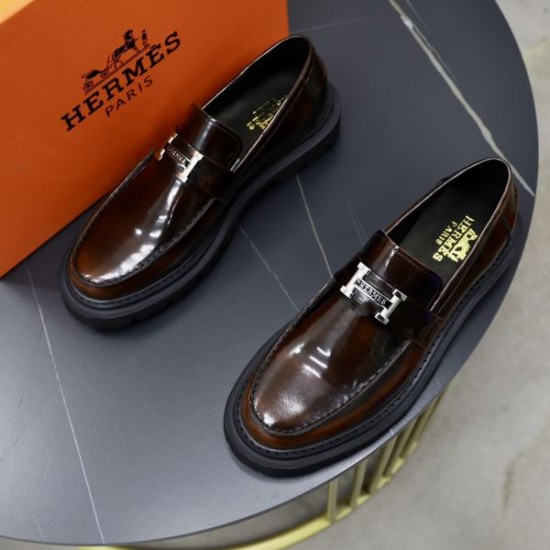 HERMES エルメス 流行に左右されない 2024SS メンズ用 ビジネスシューズ