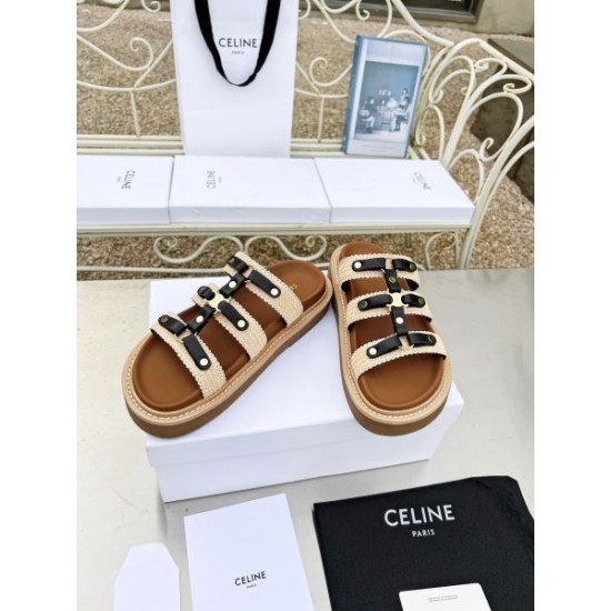 2024SS 芸能人愛用ブランド CELINE セリーヌ レディースサンダル 2024SS 芸能人愛用ブランド CELINE セリーヌ レディースサンダル