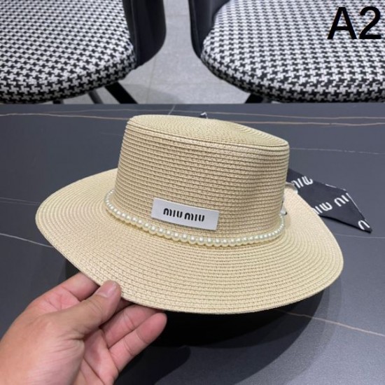 MIU MIU ミュウミュウ セールで嬉しい入荷 2024SS 帽子 MIU MIU ミュウミュウ セールで嬉しい入荷 2024SS 帽子