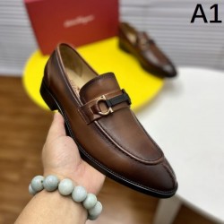 FERRAGAMO サルヴァトーレ フェラガモ 夏季大活躍 2024SS メンズ用 ビジネスシューズ