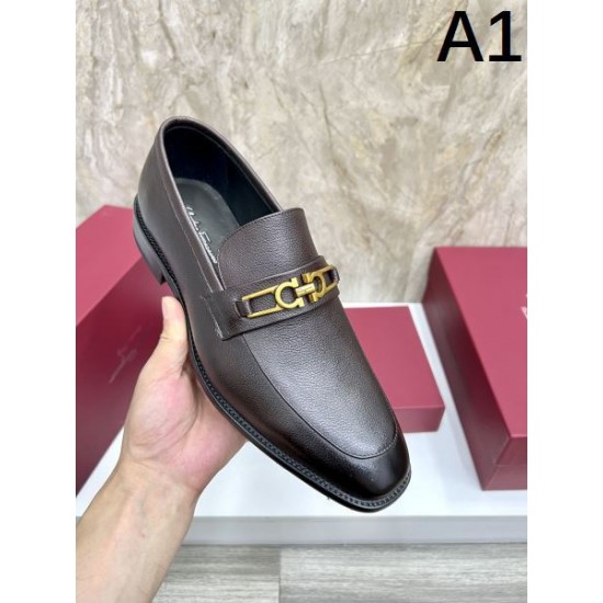 FERRAGAMO サルヴァトーレ フェラガモ 海外大人気 2024SS メンズ用 ビジネスシューズ FERRAGAMO サルヴァトーレ フェラガモ 海外大人気 2024SS メンズ用 ビジネスシューズ