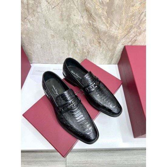 FERRAGAMO サルヴァトーレ フェラガモ 絶対欲しい 2024SS メンズ用 ビジネスシューズ FERRAGAMO サルヴァトーレ フェラガモ 絶対欲しい 2024SS メンズ用 ビジネスシューズ