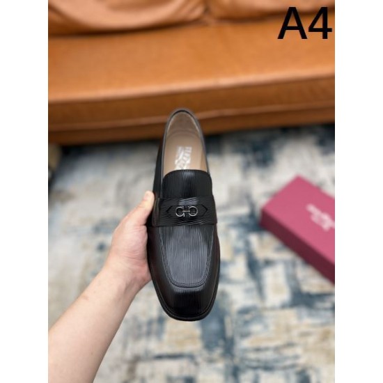 FERRAGAMO サルヴァトーレ フェラガモ 今夏大本命 2024SS メンズ用 ビジネスシューズ FERRAGAMO サルヴァトーレ フェラガモ 今夏大本命 2024SS メンズ用 ビジネスシューズ