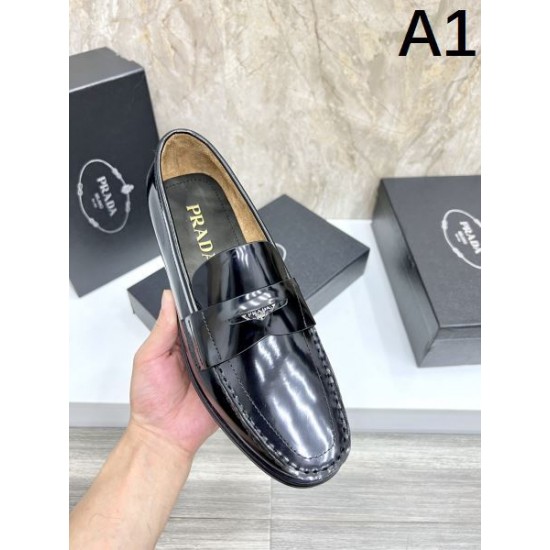 PRADA プラダ ファン必見の春夏新作 2024SS メンズ用 ビジネスシューズ PRADA プラダ ファン必見の春夏新作 2024SS メンズ用 ビジネスシューズ