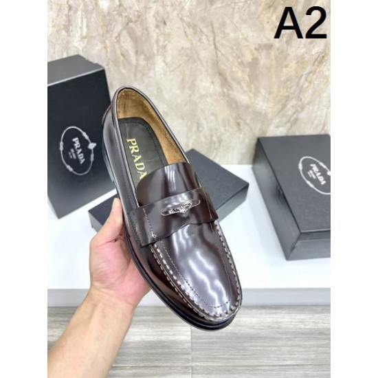 PRADA プラダ ファン必見の春夏新作 2024SS メンズ用 ビジネスシューズ PRADA プラダ ファン必見の春夏新作 2024SS メンズ用 ビジネスシューズ