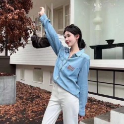 MIU MIU ミュウミュウ デニムシャツ 2024FW 秋冬季超人気即完売