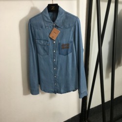 MIU MIU ミュウミュウ デニムシャツ 2024FW 秋冬季超人気即完売