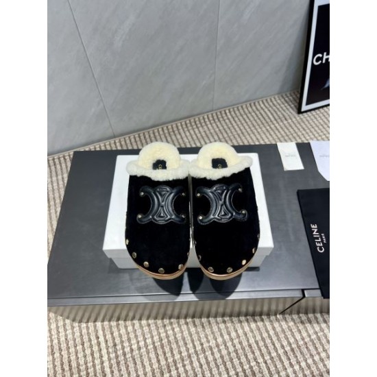 2025FW レディース ファースリッパ CELINE セリーヌ 美バランスで履き心地抜群の上品レプリカ