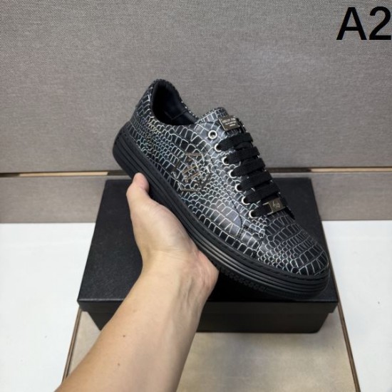 2025秋冬新作 PHILIPP PLEIN フィリッププレイン メンズ カジュアルシューズ トレンド感抜群の上質モデル