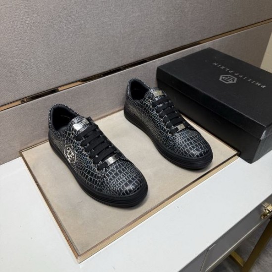 2025秋冬新作 PHILIPP PLEIN フィリッププレイン メンズ カジュアルシューズ トレンド感抜群の上質モデル