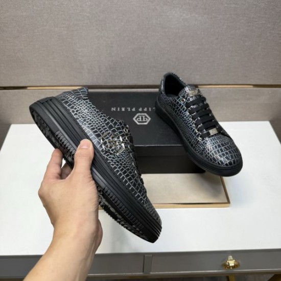 2025秋冬新作 PHILIPP PLEIN フィリッププレイン メンズ カジュアルシューズ トレンド感抜群の上質モデル