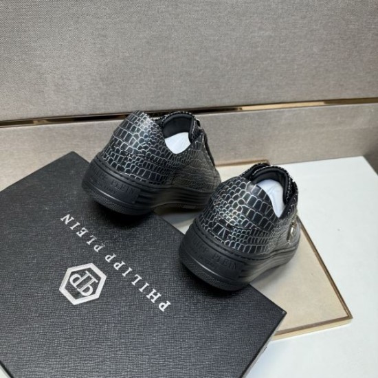 2025秋冬新作 PHILIPP PLEIN フィリッププレイン メンズ カジュアルシューズ トレンド感抜群の上質モデル