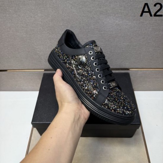 2025秋冬新作 PHILIPP PLEIN フィリッププレイン メンズ カジュアルシューズ 履き心地抜群の快適仕様