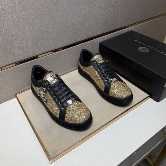 2025秋冬新作 PHILIPP PLEIN フィリッププレイン メンズ カジュアルシューズ 履き心地抜群の快適仕様