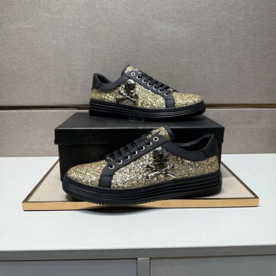 2025秋冬新作 PHILIPP PLEIN フィリッププレイン メンズ カジュアルシューズ 履き心地抜群の快適仕様