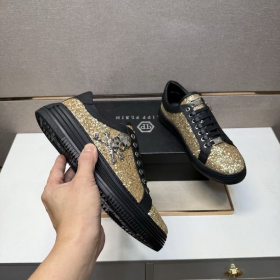 2025秋冬新作 PHILIPP PLEIN フィリッププレイン メンズ カジュアルシューズ 履き心地抜群の快適仕様
