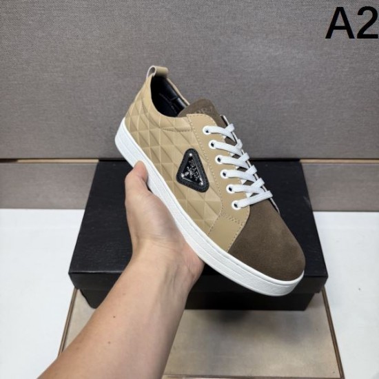 2025秋冬新作 PRADA プラダ メンズ カジュアルシューズ 秋冬トレンド最前線