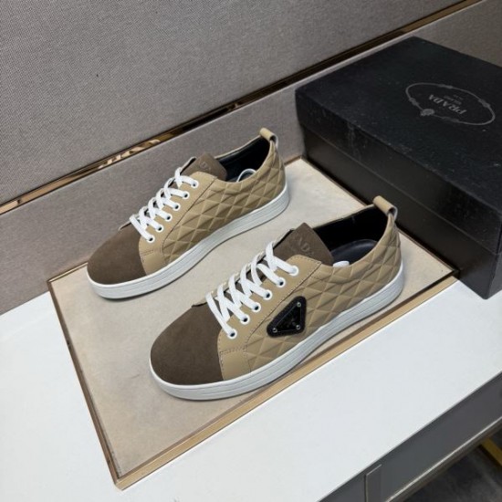 2025秋冬新作 PRADA プラダ メンズ カジュアルシューズ 秋冬トレンド最前線