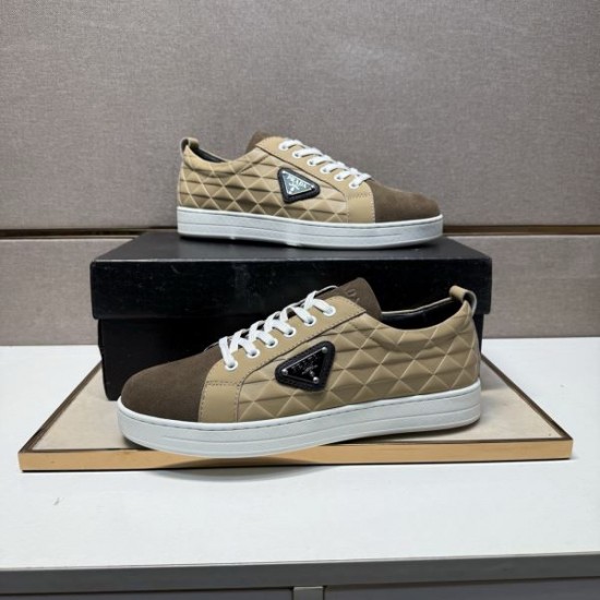 2025秋冬新作 PRADA プラダ メンズ カジュアルシューズ 秋冬トレンド最前線