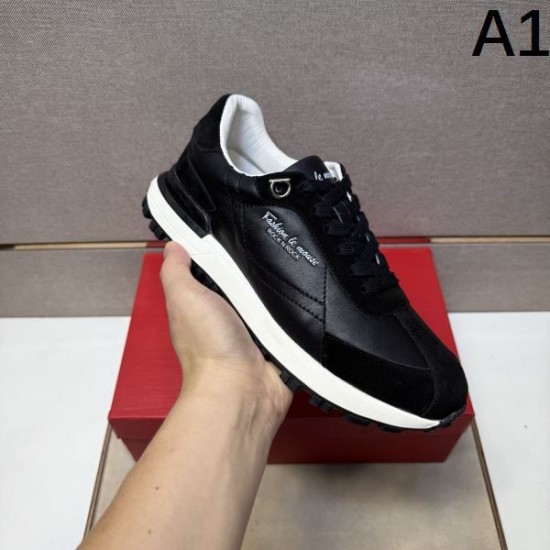 2025秋冬新作 FERRAGAMO サルヴァトーレ フェラガモ メンズ スニーカー 上質でおしゃれな印象