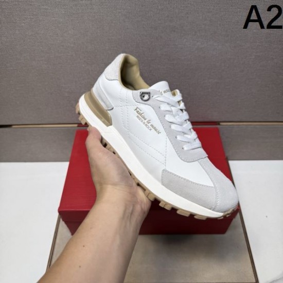 2025秋冬新作 FERRAGAMO サルヴァトーレ フェラガモ メンズ スニーカー 上質でおしゃれな印象
