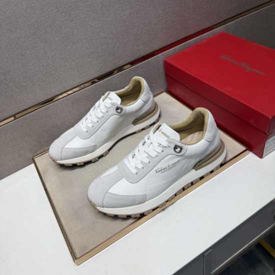 2025秋冬新作 FERRAGAMO サルヴァトーレ フェラガモ メンズ スニーカー 上質でおしゃれな印象