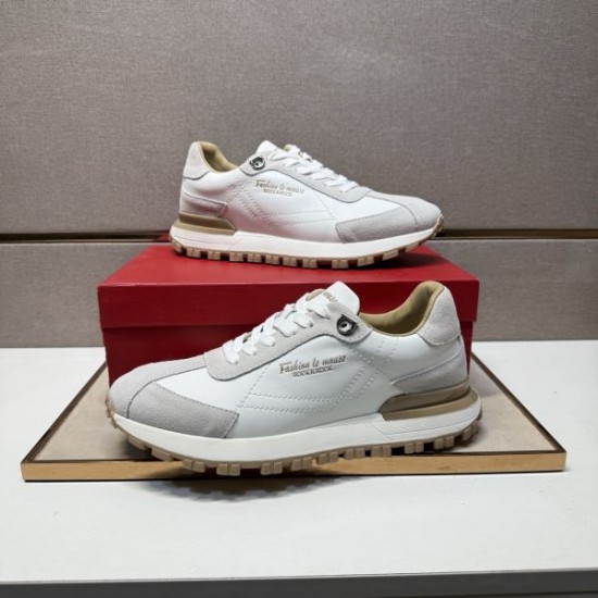 2025秋冬新作 FERRAGAMO サルヴァトーレ フェラガモ メンズ スニーカー 上質でおしゃれな印象