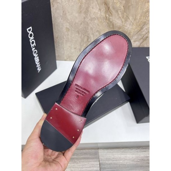 2025秋冬新作 DOLCE＆GABBANA ドルチェ＆ガッバーナ メンズ用 ビジネスシューズ 洗練された大人スタイル