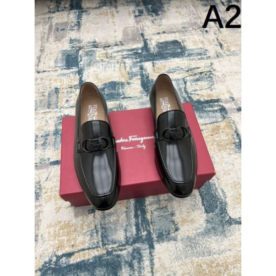 2025秋冬新作 FERRAGAMO サルヴァトーレ フェラガモ メンズ用 ビジネスシューズ トレンド感ある都会的スタイル
