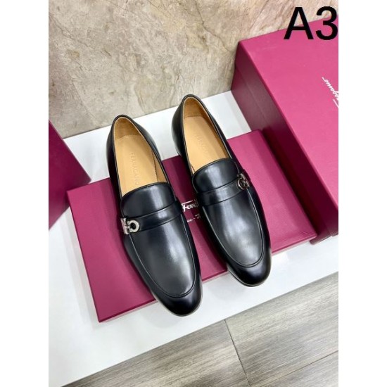 2025秋冬新作 FERRAGAMO サルヴァトーレ フェラガモ メンズ用 ビジネスシューズ 贈り物にも最適な上質感