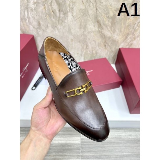 2025秋冬新作 FERRAGAMO サルヴァトーレ フェラガモ メンズ用 ビジネスシューズ 大人の魅力を引き立てる逸品