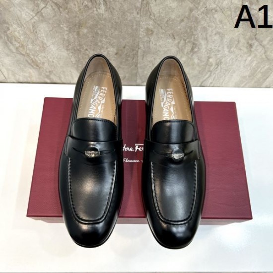 2025秋冬新作 FERRAGAMO サルヴァトーレ フェラガモ メンズ用 ビジネスシューズ 希少な新作限定モデル