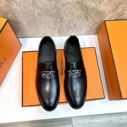 2025秋冬新作 HERMES エルメス メンズ用 ビジネスシューズ スタイリッシュな印象に