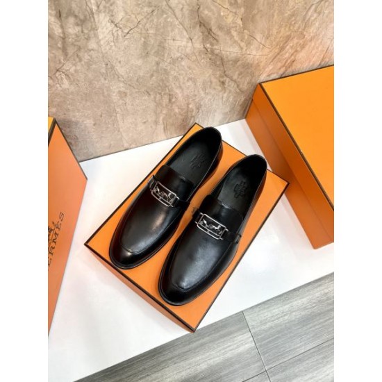 2025秋冬新作 HERMES エルメス メンズ用 ビジネスシューズ スタイリッシュな印象に