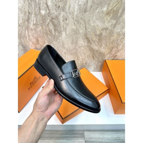 2025秋冬新作 HERMES エルメス メンズ用 ビジネスシューズ スタイリッシュな印象に