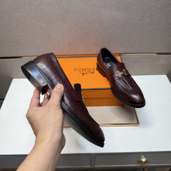 2025秋冬新作 HERMES エルメス メンズ用 ビジネスシューズ 清潔感ある上品スタイル