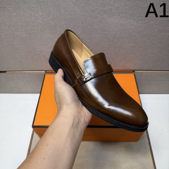 2025秋冬新作 HERMES エルメス メンズ用 ビジネスシューズ 高級感あふれる一足