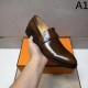 2025秋冬新作 HERMES エルメス メンズ用 ビジネスシューズ 高級感あふれる一足