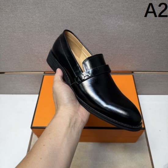 2025秋冬新作 HERMES エルメス メンズ用 ビジネスシューズ 高級感あふれる一足