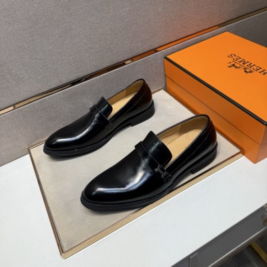 2025秋冬新作 HERMES エルメス メンズ用 ビジネスシューズ 高級感あふれる一足