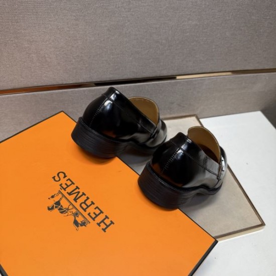 2025秋冬新作 HERMES エルメス メンズ用 ビジネスシューズ 高級感あふれる一足