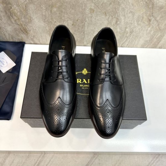 2025秋冬新作 PRADA プラダ メンズ用 ビジネスシューズ 今季注目の新作モデル