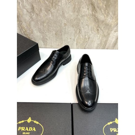 2025秋冬新作 PRADA プラダ メンズ用 ビジネスシューズ 冬に映えるスタイリッシュな一足