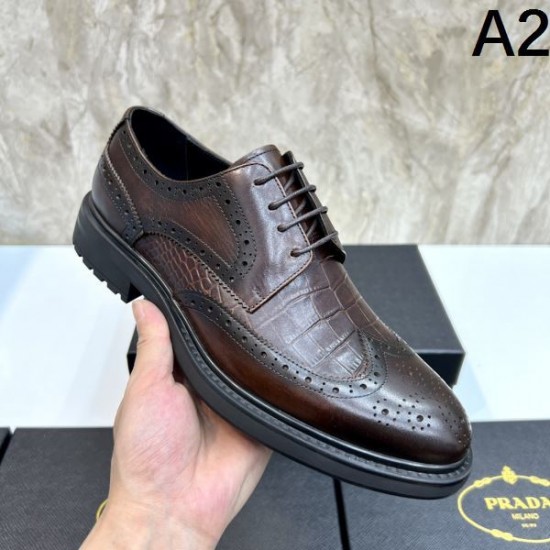 2025秋冬新作 PRADA プラダ メンズ用 ビジネスシューズ 秋冬トレンドNo.1モデル