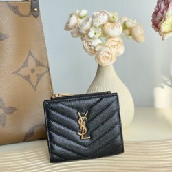 2025FW 二つ折り財布 YSL イヴ サンローラン 魅力的な価格で手に入る限定セール