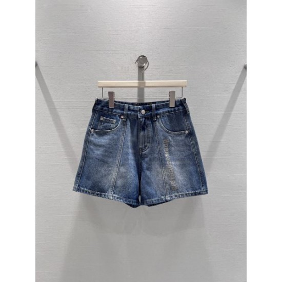2026新品 デニムショートパンツ ALEXANDER WANG アレキサンダーワン レトロな雰囲気が漂う