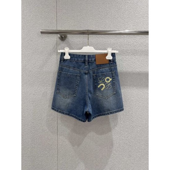 2026新品 デニムショートパンツ LOEWE ロエベ カジュアルに着こなし