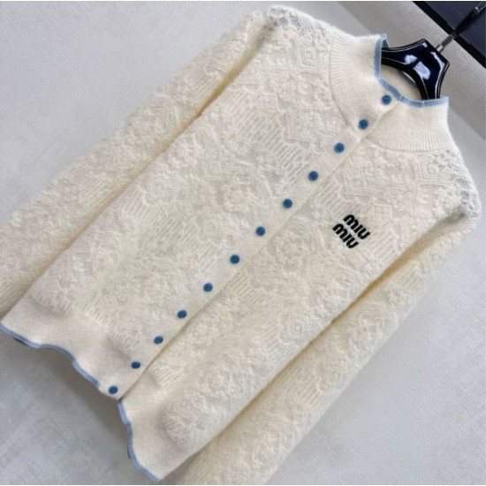 2026新品 ニットカーディガン MIU MIU ミュウミュウ デイリーに取り入れやすい