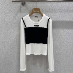 2026新品 長袖Tシャツ MIU MIU ミュウミュウ 今季トレンドを反映