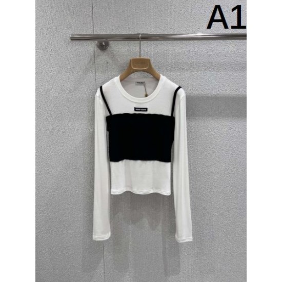 2026新品 長袖Tシャツ MIU MIU ミュウミュウ 今季トレンドを反映